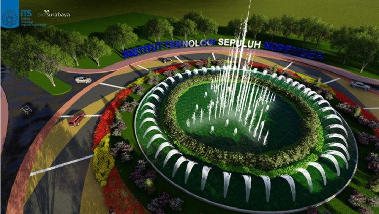 Kado HUT Surabaya, ITS Resmikan Taman Air Mancur Menari