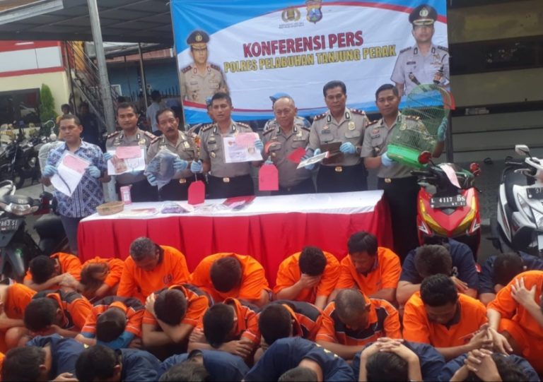 Hasil Operasi Cipta Kondisi Polres Tanjung Perak Ungkap Kejahatan 3C
