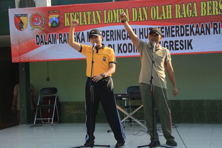 GELAR OLAHRAGA DAN LOMBA  BERSAMA DALAM RANGKA HUT RI KE-73 TAHUN, BENTUK SINERGITAS TNI-POLRI