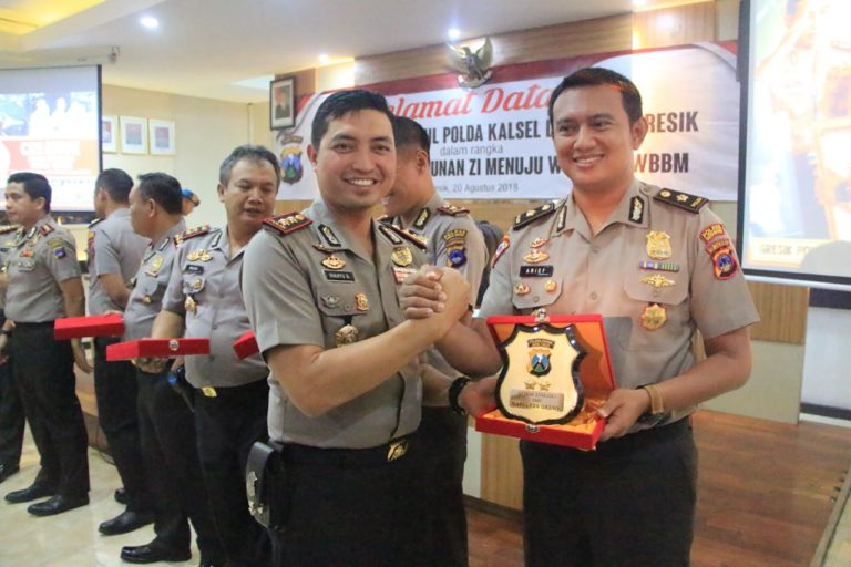 KAPOLRES GRESIK MENDAPAT KUNJUNGAN STUDY TOUR PEJABAT POLDA KALSEL