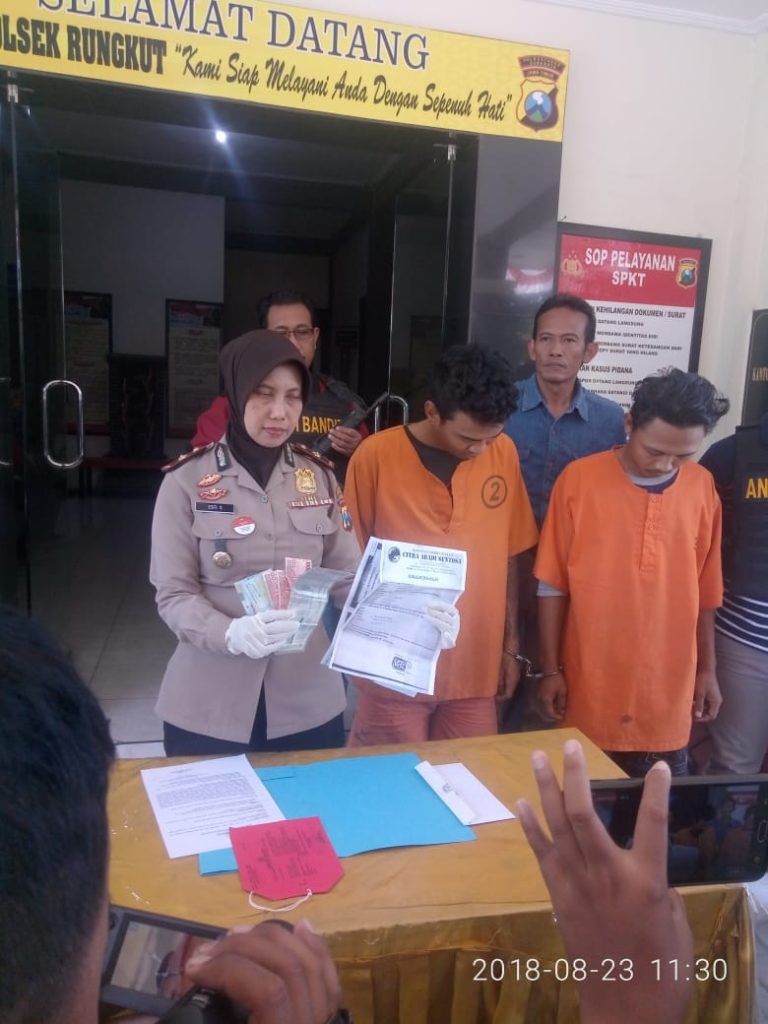Reskrim Polsek Rungkut Ringkus Tiga Tersangka Curanmor