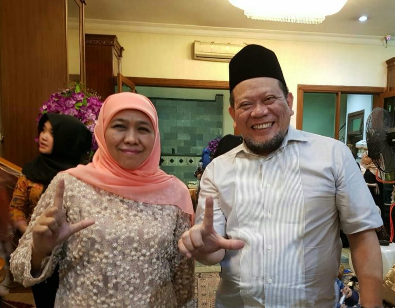 La Nyalla Menghadiri Silaturahmi dan Tasyakuran Kemenangan Khofifah Sebagai Gubernur Jatim