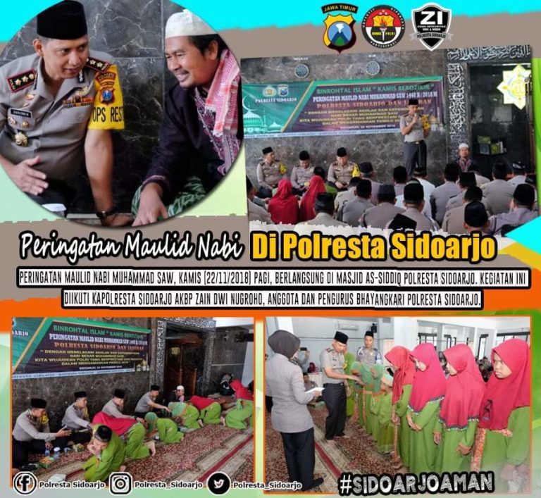 Polresta Sidoarjo Gelar Kamis Berdzikir Dalam Rangka Memperingati Maulid Nabi SAW