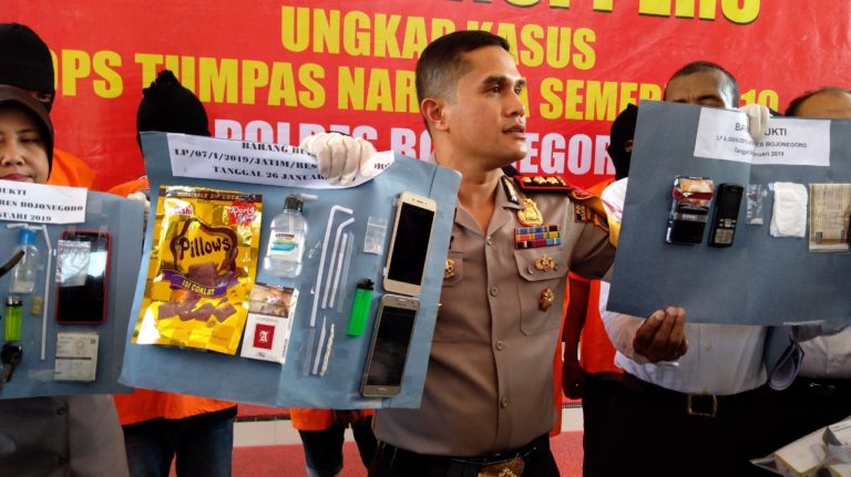 Satuan Reserse Narkoba Polres Bojonegoro Berhasil Ungkap Tiga Kasus Penyalahgunaan Narkotika Jenis Sabu – Sabu
