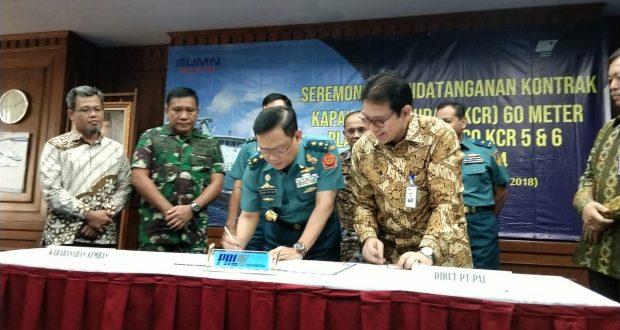 Kemhan MoU Dengan PT. PAL (Persero) Bangun Kapal Cepat Rudal 60 Meter (KCR 60M)