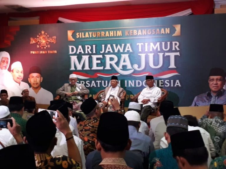 KH. Ma’ruf Amin Bangga dan Ucapkan Terima Kasih Kepada Warga NU Jatim atas Dukungan Penuh Untuk Capres 01
