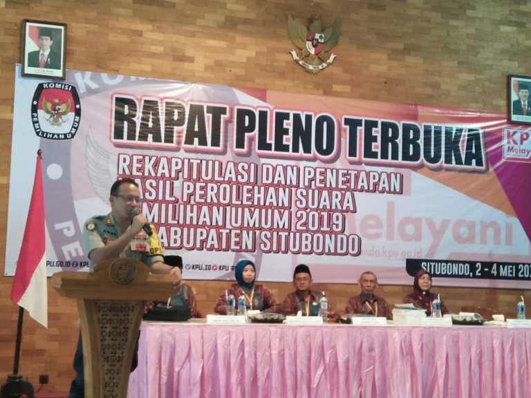 TNI – POLRI Dan KPUD Menggelar Rapat Pleno Terbuka