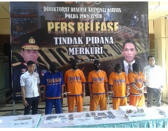 Ditreskrimsus Polda Jatim Ungkap Perdagangan Produk Mercury Ilegal