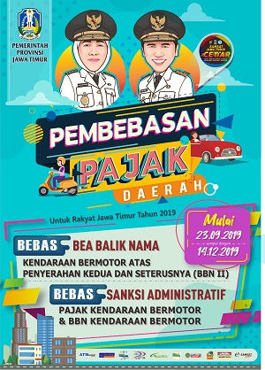 Hari Pertama Pembebasan Sanksi Administratif PKB, Mendapat Antusias Masyarakat Jatim