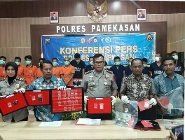 Enam Tersangka Pengedar Narkoba Diringkus Polres Pamekasan