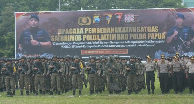 200 Personil Satbrimob Polda Jawa Timur Siap Amankan Papua