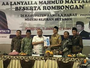 Hari Pertama Kunjungi Bangka Belitung, LaNyalla Diberi Gelar Datuk Redendo