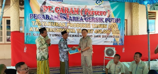 PT Garam (Persero) Capai Target Produksi 450 Ribu Ton di 2019