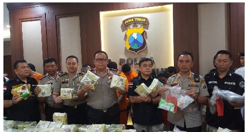 Polda Jatim Gulung Jaringan Narkoba Internasional