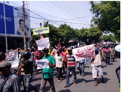 Demo Panas Petani Tambak Lamongan, Tolak Permen No. 1Tahun 2020