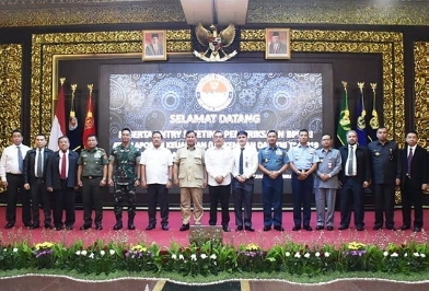 Jenderal TNI Andika Perkasa Hadiri Entry Meeting Pemeriksaan Laporan Keuangan Kementerian Pertahanan RI
