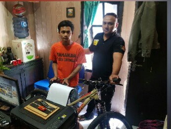 POLSEK GAYUNGAN UNGKAP PENCURIAN SEPEDA ANGIN ATAU SEPEDA PANCAL