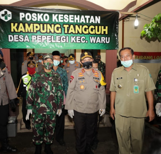 Kapolda Jatim Dan Forkopimda Jatim Tinjau Kampung Tangguh di Sidoarjo