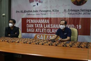 Atlet Jatim Antusias Ikuti Seminar Online Tata Laksana Covid-19