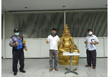 POLSEK TENGGILIS MEMBERLAKUKAN PERSIAPAN DALAM PENETAPAN ATURAN NEW NORMAL TERHADAP VIHARA BDC