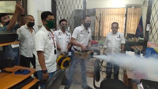 Cegah Covid-19, LNM Media Center “Tetap Kompak” Luncurkan Program Fogging Disinfektan Gratis