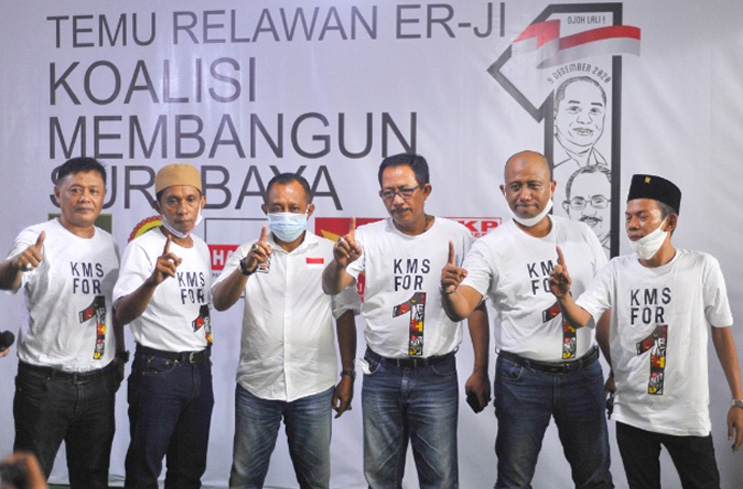 Temu Relawan Pasangan Er-Jii dengan Koalisi Membangun Kota Surabaya