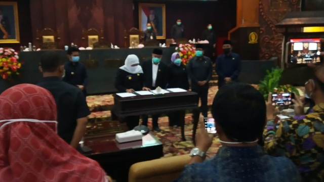 APBD Jatim Tahun 2021 Rp 32,8 Triliun Disahkan