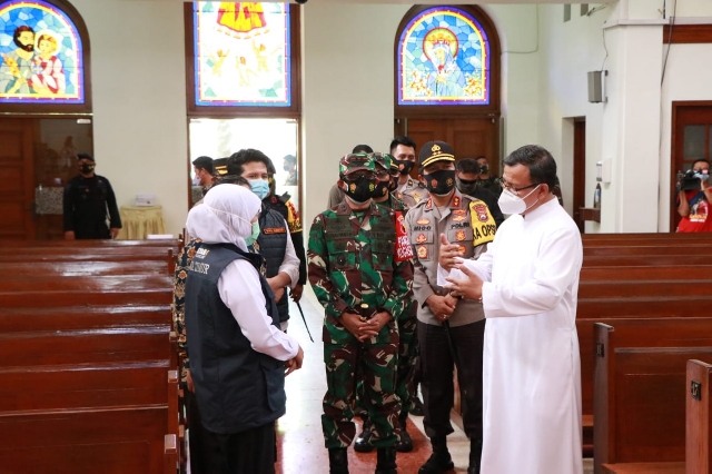 Forkopimda Jatim Lakukan Pengecekan Gereja Jelang Misa Natal