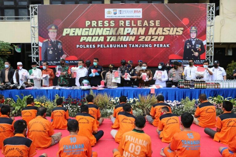 Hasil Ungkap Kasus Tahun 2020 Polres Pelabuhan Tanjung Perak