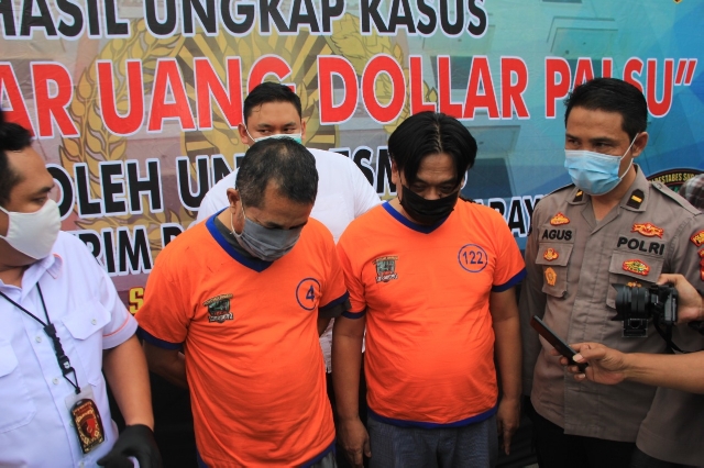 Polrestabes Surabaya Amankan Penyetor Uang Dolar Palsu