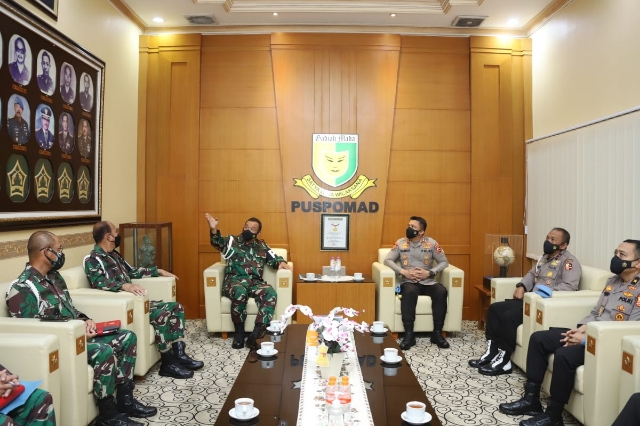 Danpuspom AD Terima Kadiv Propam Polri Diskusikan Pengamanan di Internal TNI-Polri