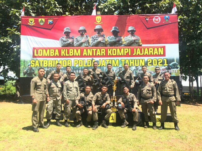 Brimob Tandes Juara 1 Lomba KLBM antar Kompi Jajaran Satbrimob Polda Jatim