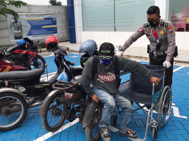 Ditlantas Polda Jatim Siapkan Jalur Khusus Kaum Disabilitas
