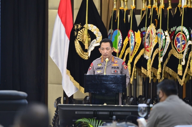 Kapolri: Pertahankan Kepercayaan dan Kepuasan Publik di Rakernis 4 Divisi