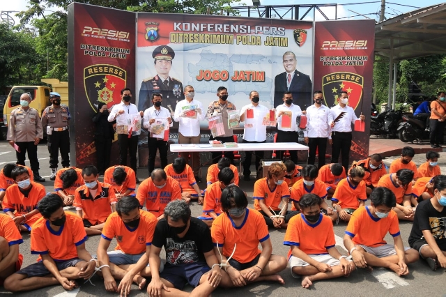 Ditreskrimum Polda Jatim Amankan Preman yang Beraksi di Jatim