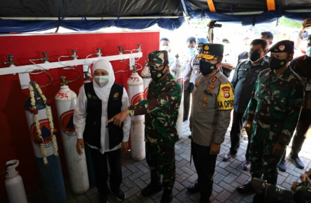 Stasiun Isi Ulang Oksigen Gratis di Sidoarjo Diresmikan Forkopimda Jatim