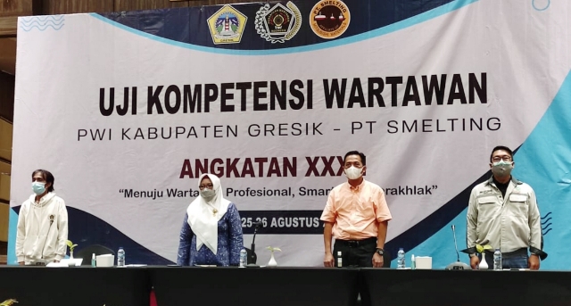 Wabup Gresik Buka UKW PWI Gresik dengan Prokes Ketat