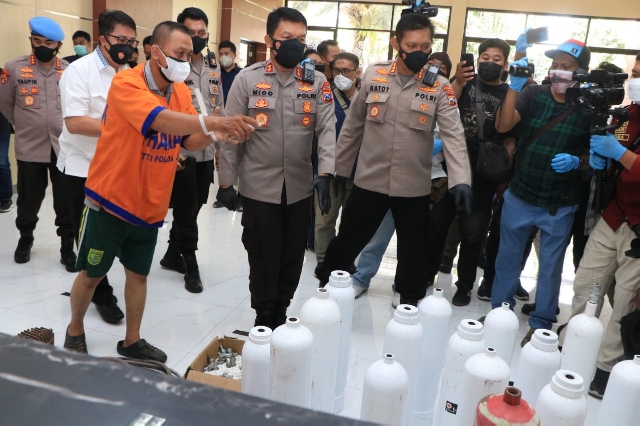 Penjual Tabung Oksigen Palsu dari Tabung Apar Berhasil Dibekuk