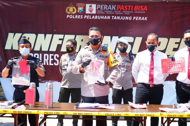Polres Pelabuhan Tanjung Perak Bersama Jajarannya Ungkap Kasus