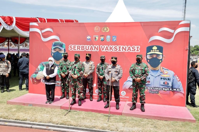 Apresiasi Diberikan Panglima TNI dan Kapolri kepada Forkompimda Jatim dalam Penanganan Covid-19 di Jatim