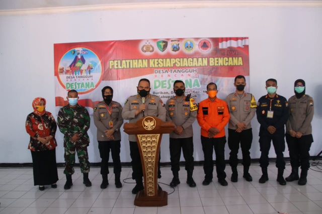 Siaga Bencana, Petugas Polres dan Warga Nganjuk Ikuti Pelatihan Kesiapsiagaan Bencana