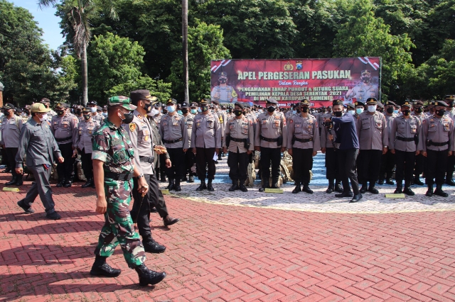 Apel Serpas Pam Tahap Pungut dan Hitung Suara Pilkades Serentak Tahun 2021 Kab Sumenep