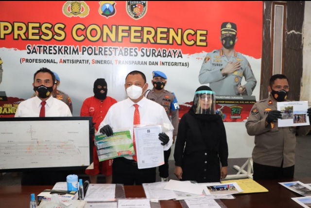 Satreskrim Polrestabes Surabaya Ungkap Kasus Direktur PT. Barokah Inti Utama Surabaya Terkait Mafia Tanah