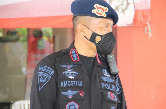 Cek Kesiapan Personel Pengamanan Pilkades Serentak 2021, Kapolres Sumenep Dampingi Dansatbrimob