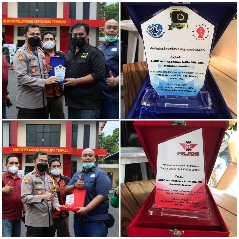 AKBP Arif Rachman Arifin,SIK. MH. Kapolres Jember Dinobatkan Sebagai Bapak Ojek Online di Jember