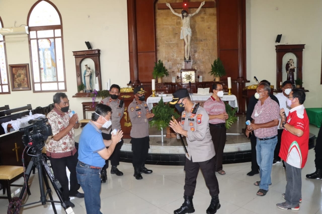 Jelang Natal 2021, Kapolresta Sidoarjo Cek Kesiapan Gereja
