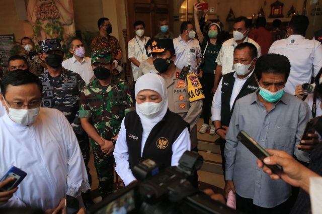 Prokes dan Pengamanan di Gereja serta Pos Bundaran Waru Ditinjau Forkopimda Jatim