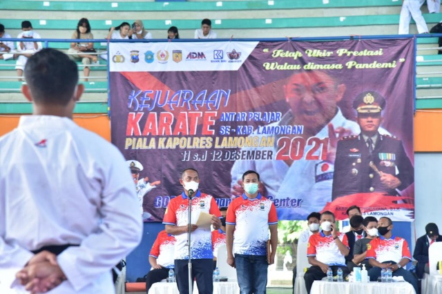 Menjaring Talenta Muda di Kejuaraan Karate Piala Kapolres Lamongan 2021