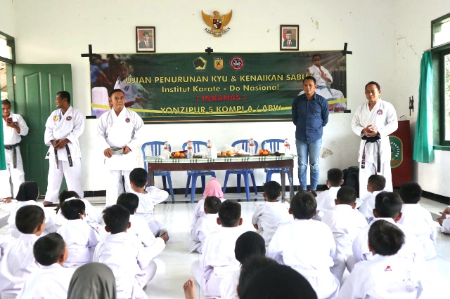 Kompi A Yon Zipur 5, Pilihan INKANAS Lamongan Menguji Kenaikan Tingkat Para Karateka