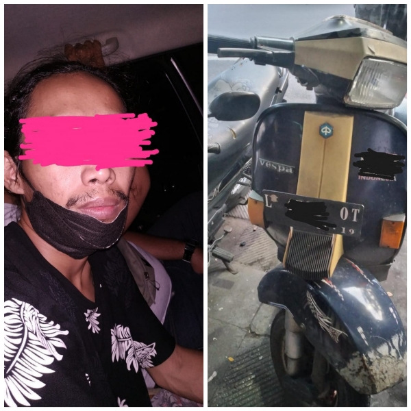 Menuntun Vespa Ketangkap Basah, Pelaku Dijebloskan Penjara